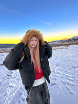 Fur Hooded Down Jacket