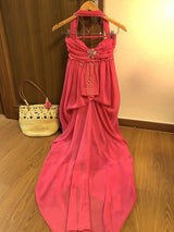 Halter Bandeau Maxi Dress in Pink — AREUMIEUR