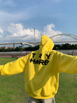Slash Graphic Hoodie - Yellow