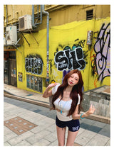 Cut-Out Lace Tee - White