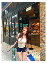 Cut-Out Lace Tee - White