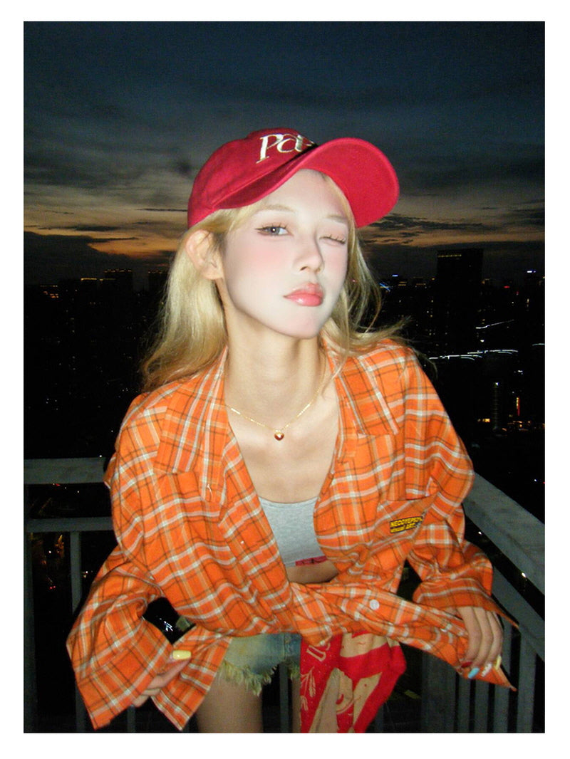 Vintage Plaid Short Shirt