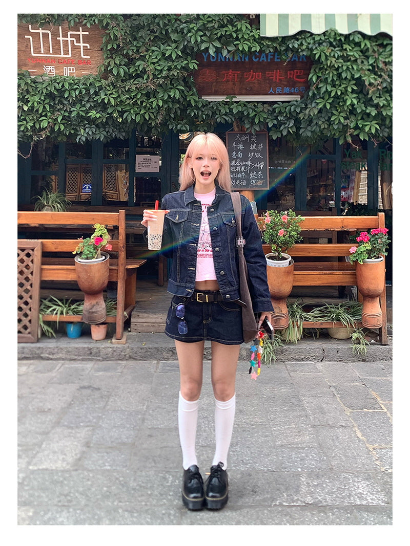 Denim Mini Skirt