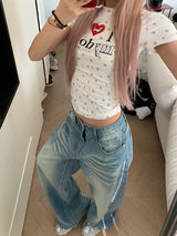 Love Paw Crop Tee - Gray