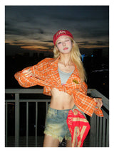 Vintage Plaid Short Shirt