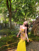 Butterfly Mesh Mermaid Dress