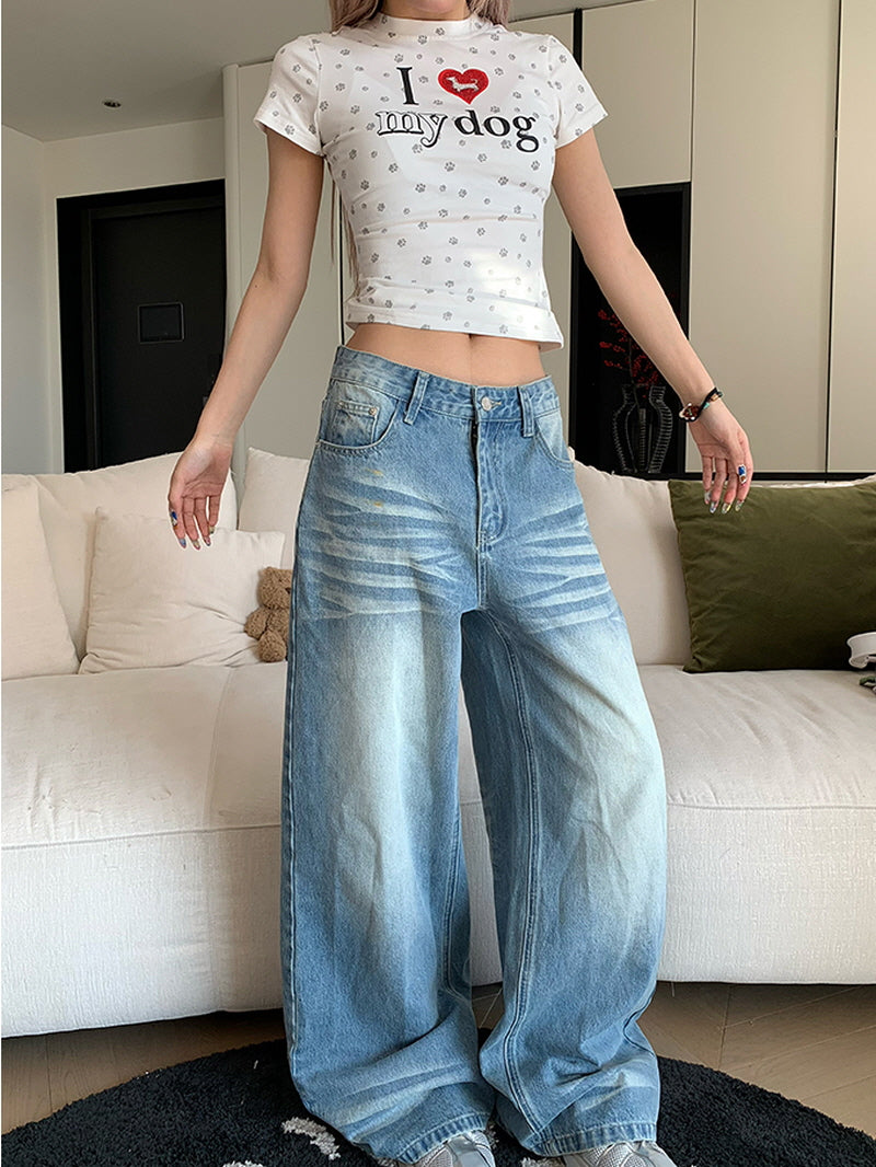 Love Paw Crop Tee - Gray