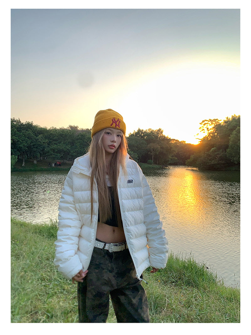 Light Down Short Puffer - Creamy White