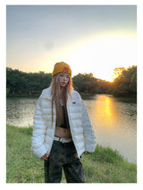 Light Down Short Puffer - Creamy White