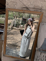 Mono Forme Long Dress - Grey