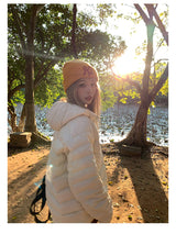 Light Down Short Puffer - Creamy White