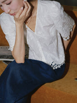 Lace V Neck Top