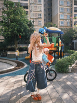 Graphic Denim Culottes