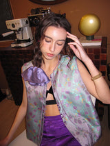 Drape Scrunchie - Fog Gray Purple