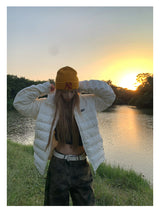 Light Down Short Puffer - Creamy White