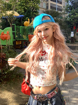 Love Paw Crop Tee - Red