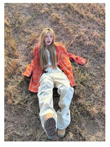 Vintage Plaid Long Shirt