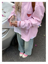 Classic Stripe Collar Shirt - Pink