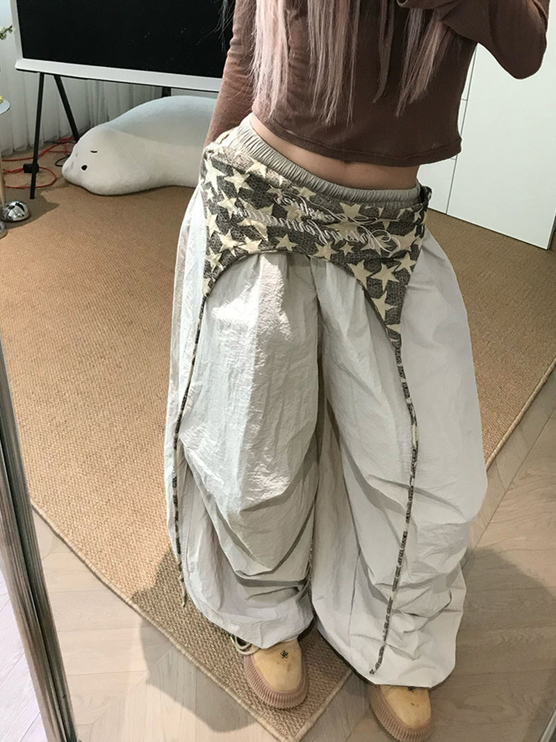 Airy Parachute Pants - Khaki