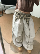 Airy Parachute Pants - Khaki