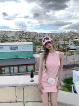Mono Forme Short Dress - Pink