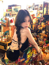 Chain Backless Top - Black