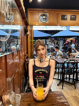 Slim Strap Curve Top - Navy