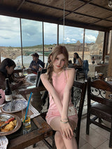 Mono Forme Short Dress - Pink