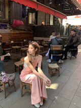 Mono Forme Long Dress - Pink