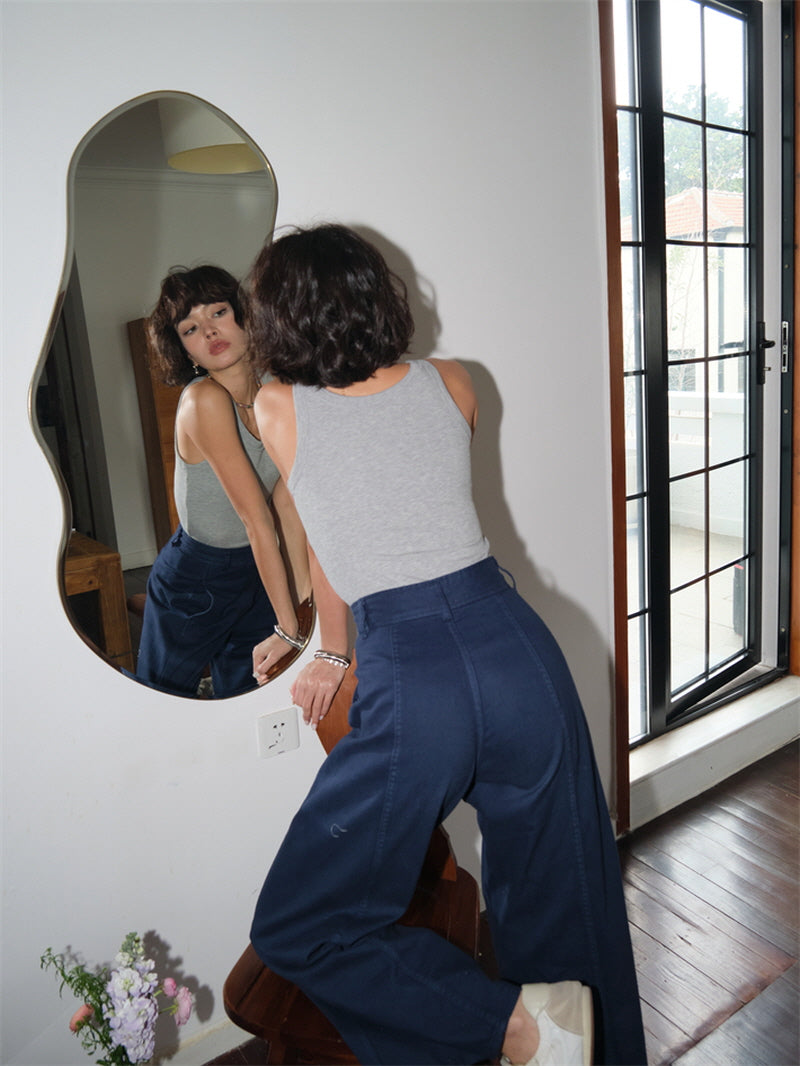 U neck Strapless top - Hemp Gray