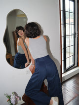 U neck Strapless top - Hemp Gray