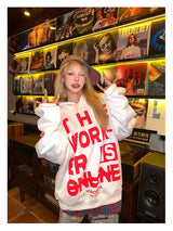 Slash Graphic Hoodie - White