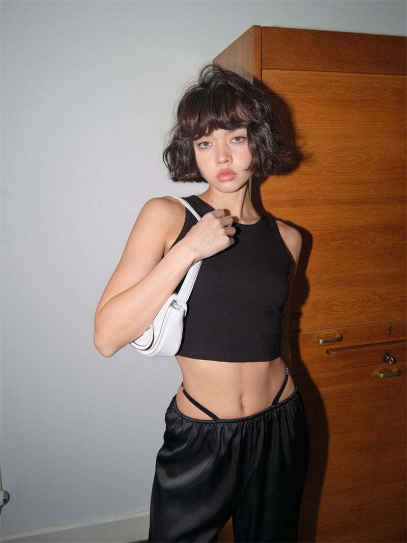 U neck Strapless top - Twilight Black