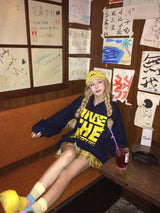 Yellow Check Pleated Skirt