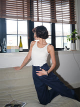 U neck Strapless top - Pure White