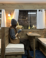 Cable Knit Beanie in Gray — AREUMIEUR, look 1