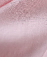Disc Button Shirt in Pink, oversized linen blend shirt — AREUMIEUR, detail 3