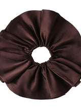 Drape Scrunchie in Brown — AREUMIEUR, detail 1