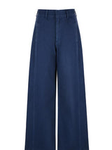 Slouch Flow Wide Denim in Dark Blue, dark wash wide leg jeans — AREUMIEUR, detail 2