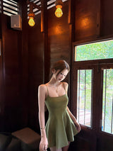 Frame Mini Dress in Green — AREUMIEUR, look 3