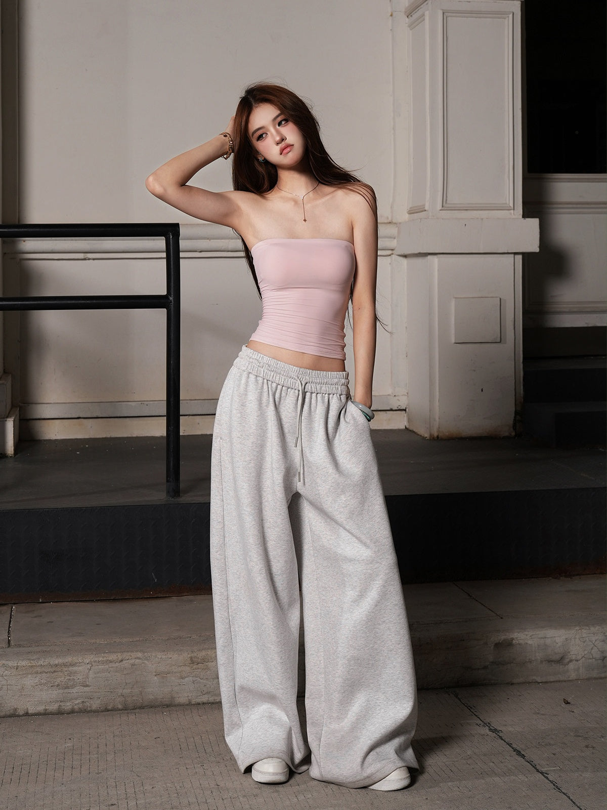 Stretch Tube Top in Pink — AREUMIEUR